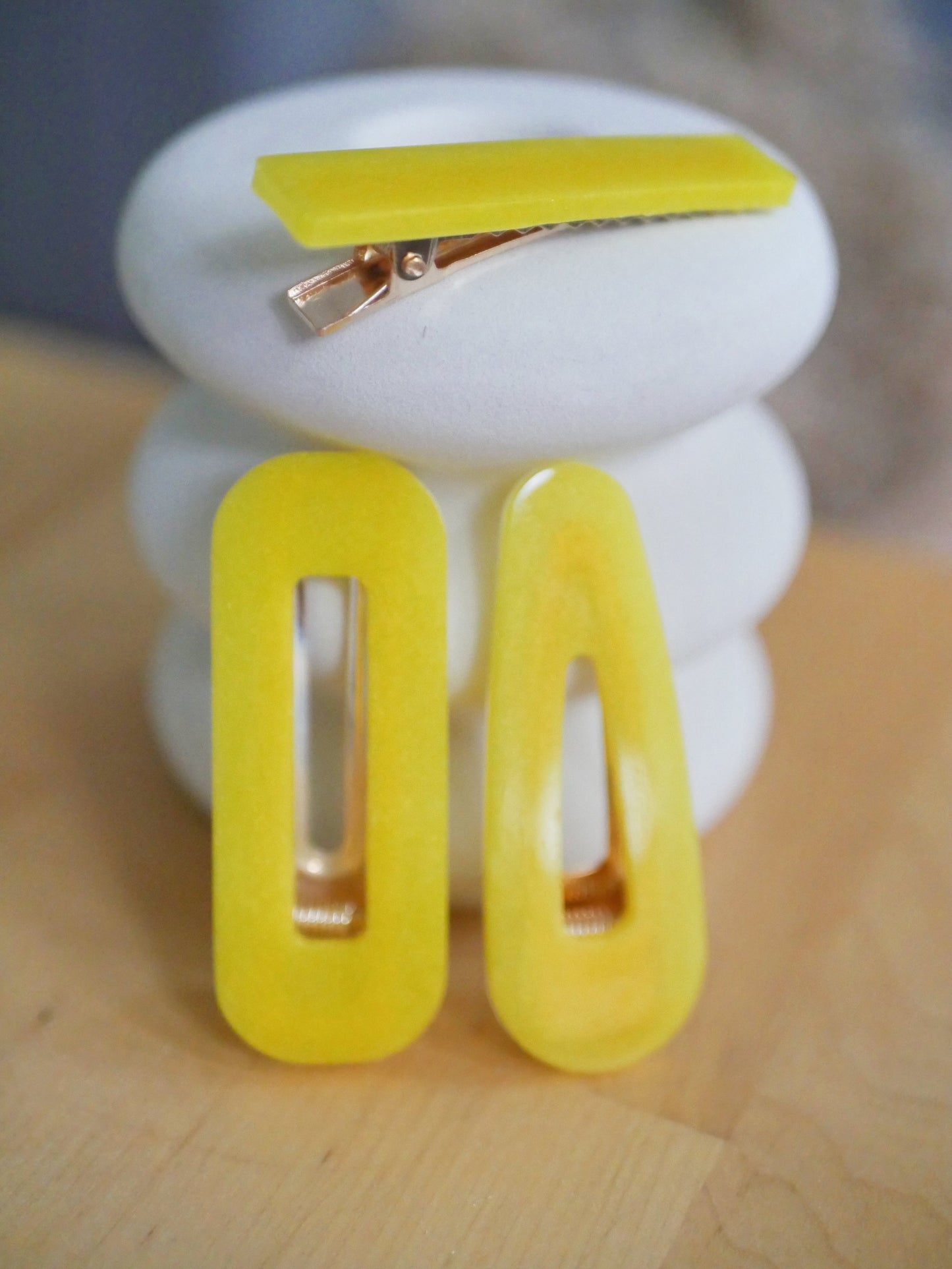 barrette-jaune-faite-main