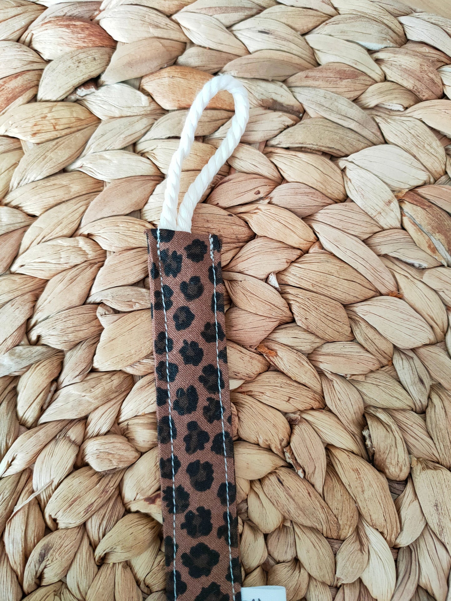 Attache Tétine Léopard Marron