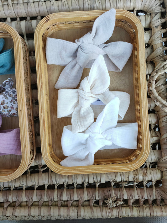 Bandeau Bébé A Nouer Taupe