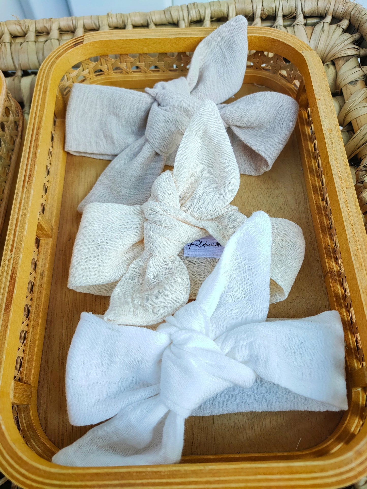Bandeau Bébé A Nouer Blanc