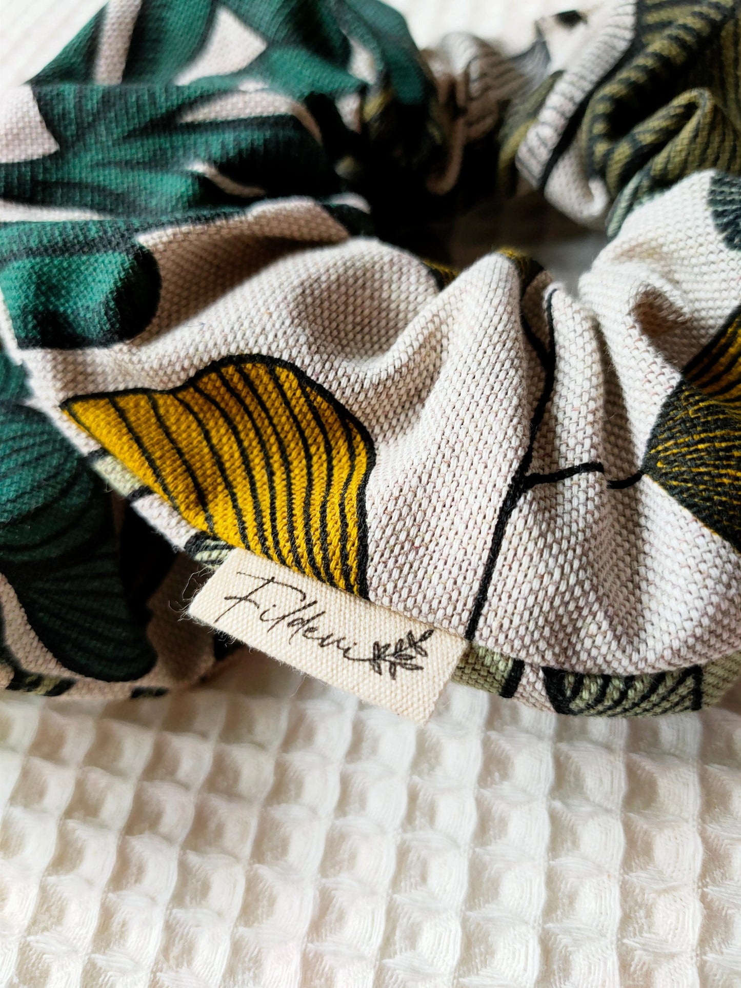 Chouchou Beige Motif Jungle