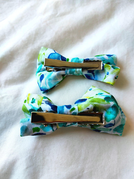 Barrette Noeud Aquarelle