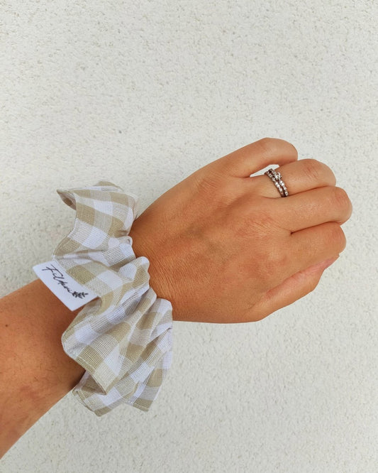 Chouchou vichy beige