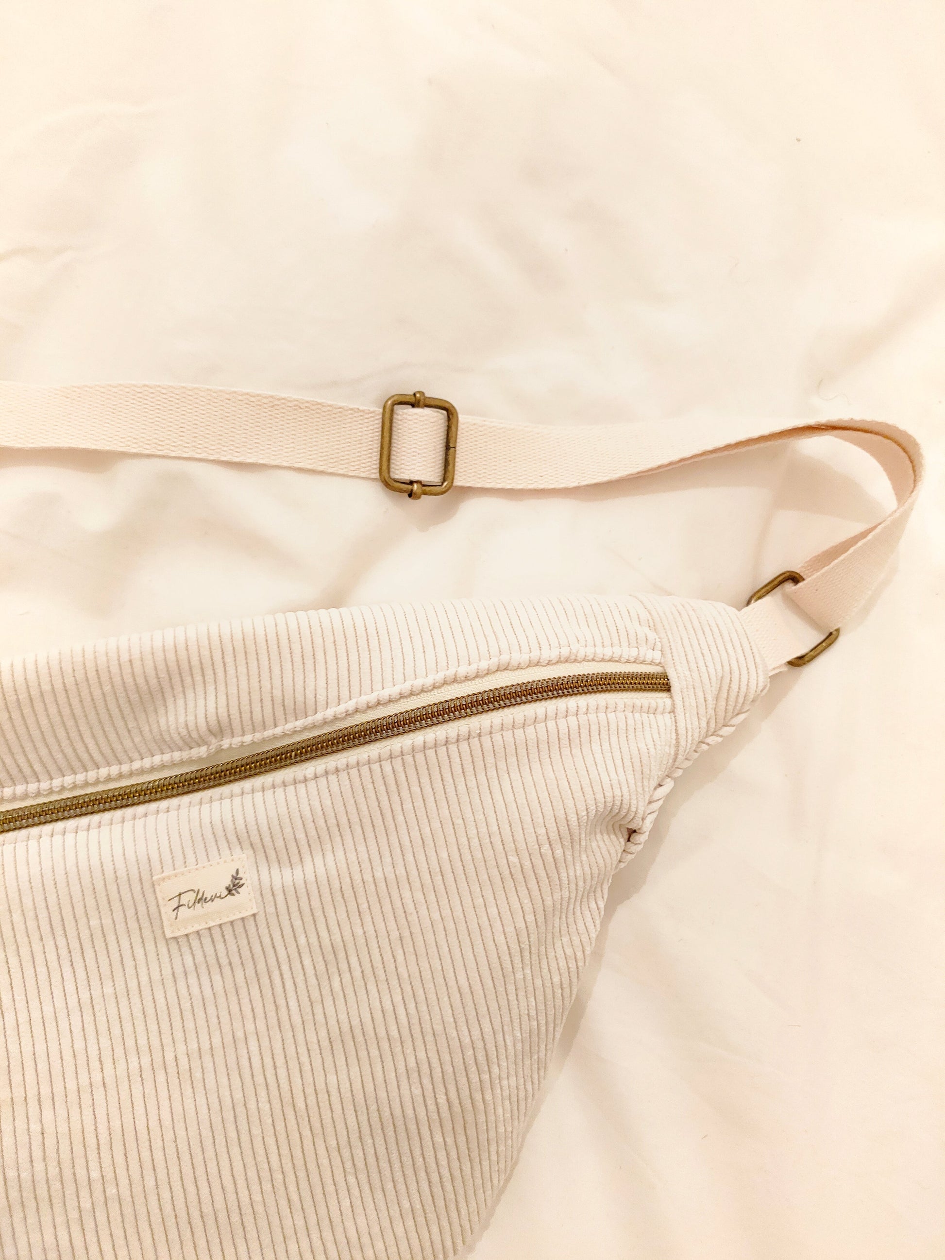 Sac Banane En Velours Côtelé Unisexe – 33x16x9 Cm, Bandoulière Réglable, Style Minimaliste Blanc | Pour Quotidien, Voyage, Sport Et Extérieur - 9