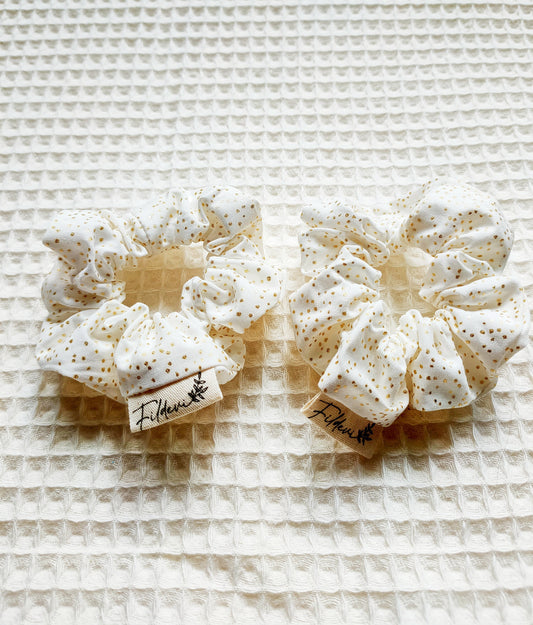 mini-chouchou-tissu-blanc-taches-dorees