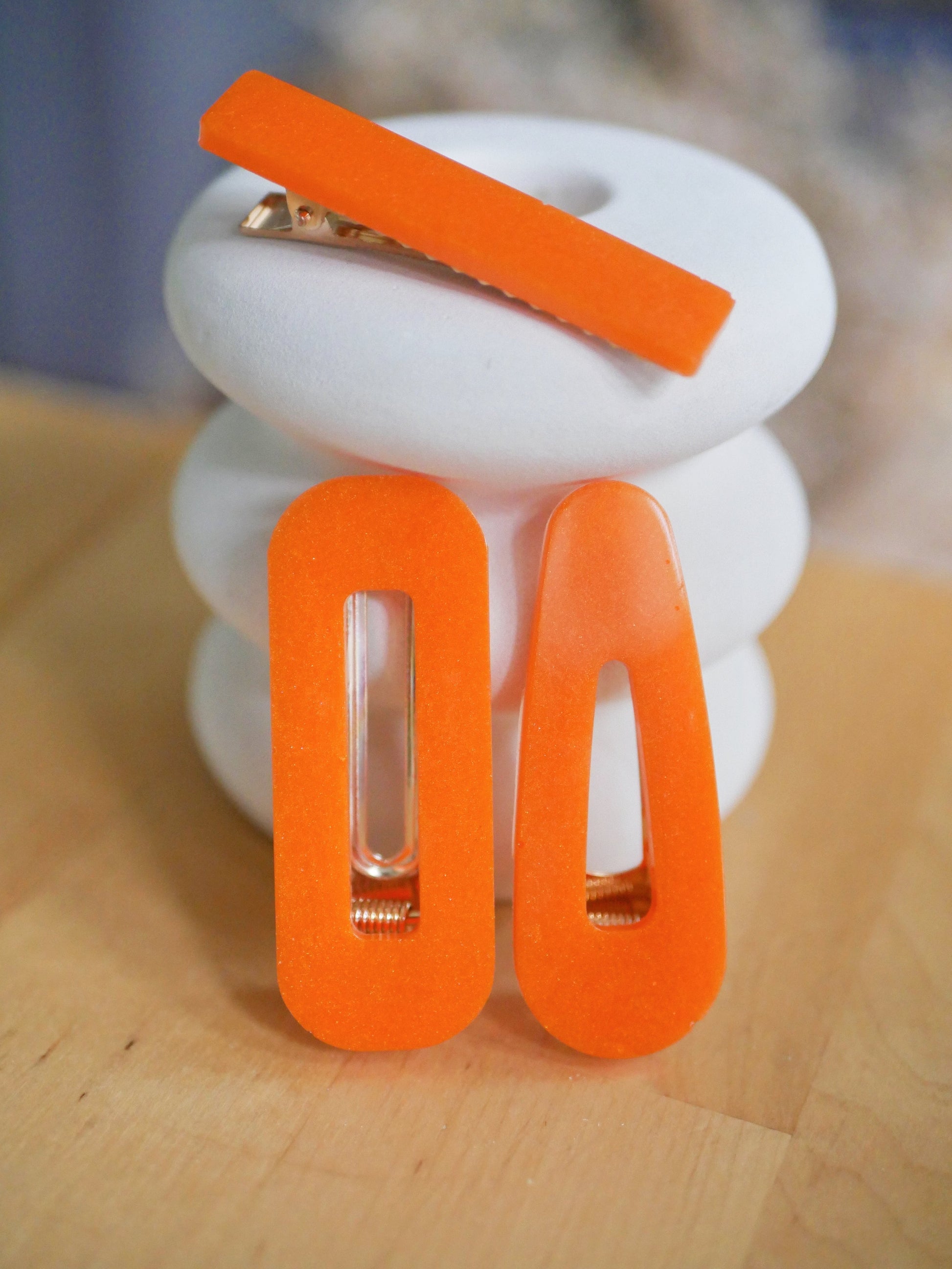 barrette-orange-faite-main
